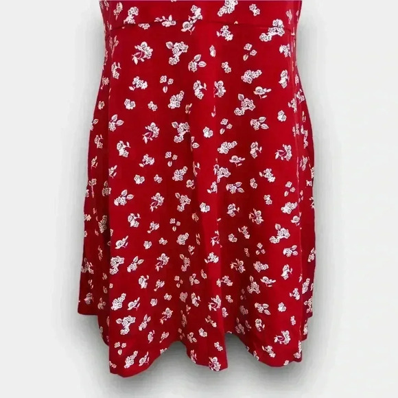 2 DYE 4 ladies floral sleeveless large dress‎ red with white flowers - Picture 6 of 11